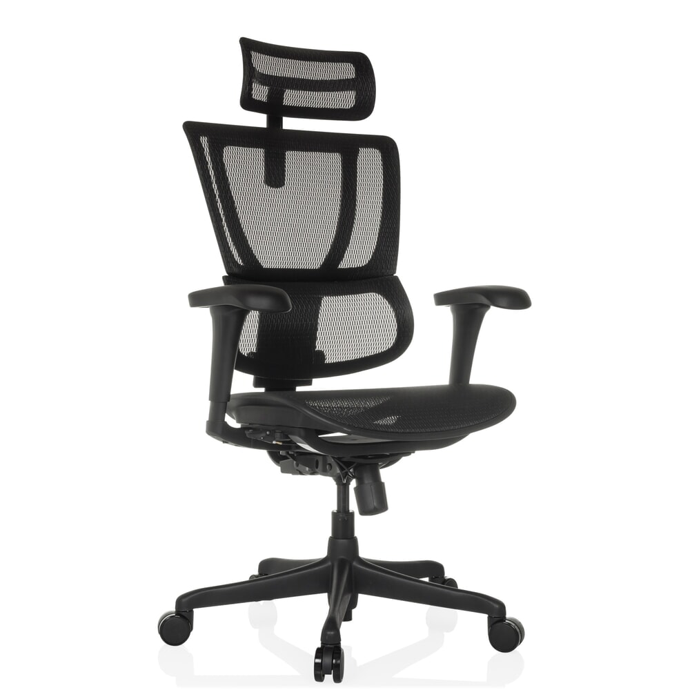 Produktabbildung Nr. 7: hjh OFFICE Chefsessel ERGOHUMAN SLIM ECO M GEN2, mit flexibler Rückenlehne, Tragkraft 120 kg, Höhe 1120 - 1340 mm, Netzstoffsitz, schwarz