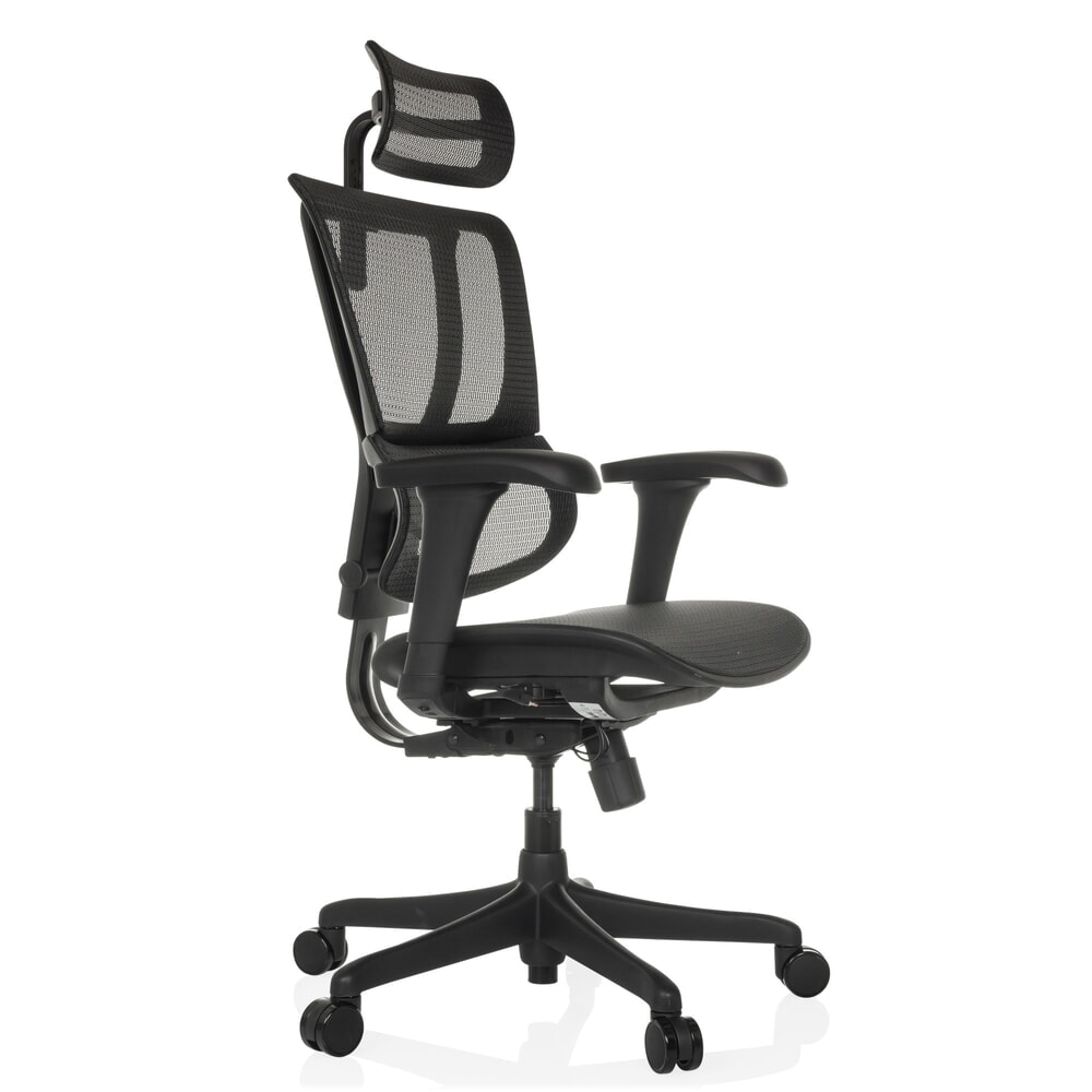 Produktabbildung Nr. 9: hjh OFFICE Chefsessel ERGOHUMAN SLIM ECO M GEN2, mit flexibler Rückenlehne, Tragkraft 120 kg, Höhe 1120 - 1340 mm, Netzstoffsitz, schwarz