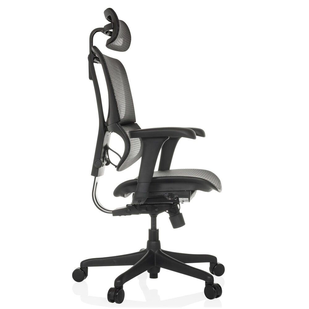 Produktabbildung Nr. 10: hjh OFFICE Chefsessel ERGOHUMAN SLIM ECO M GEN2, mit flexibler Rückenlehne, Tragkraft 120 kg, Höhe 1120 - 1340 mm, Netzstoffsitz, schwarz