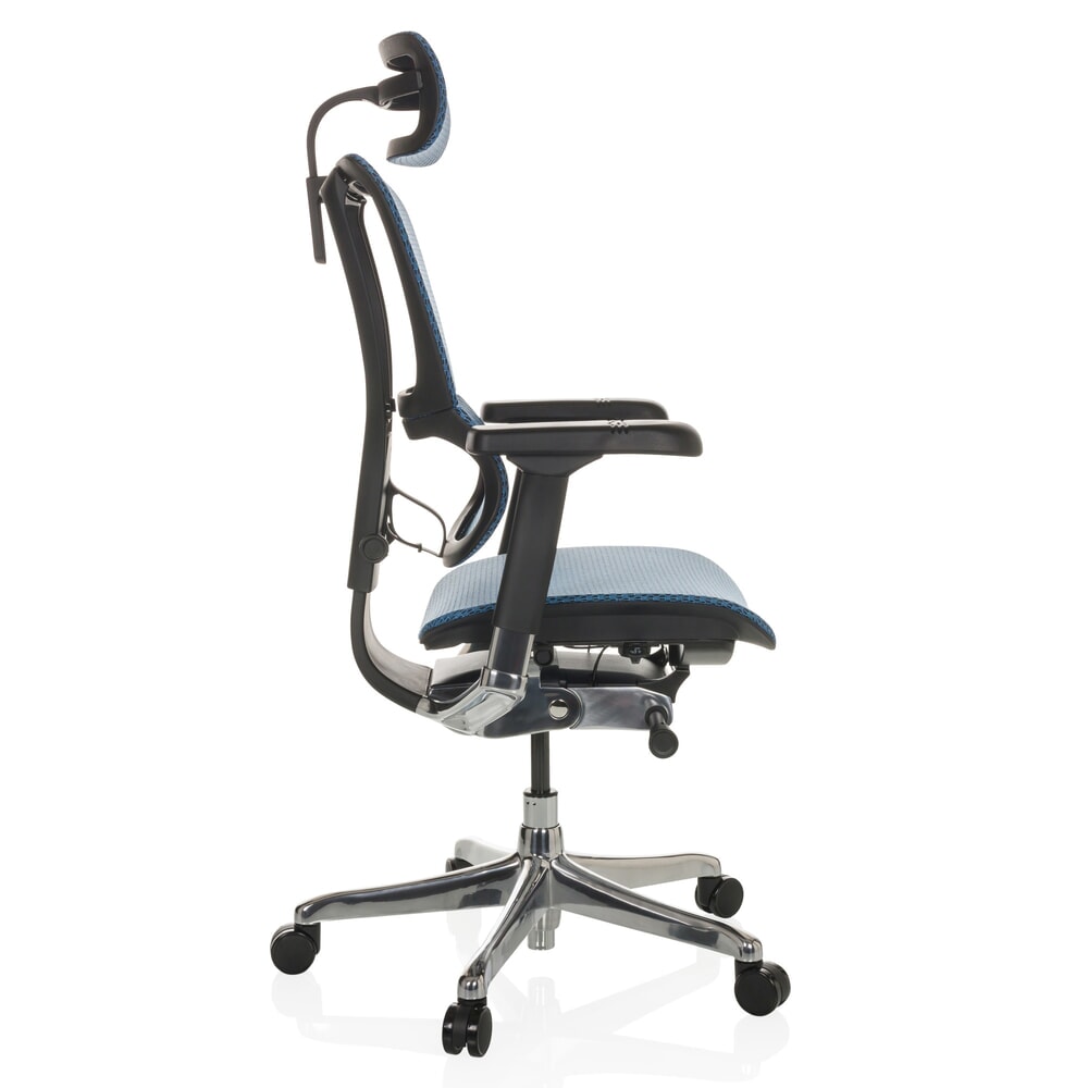 Produktabbildung Nr. 10: hjh OFFICE Chefsessel ERGOHUMAN SLIM GEN2, mit flexibler Rückenlehne, Tragkraft 150 kg, blau, Armlehne schwarz