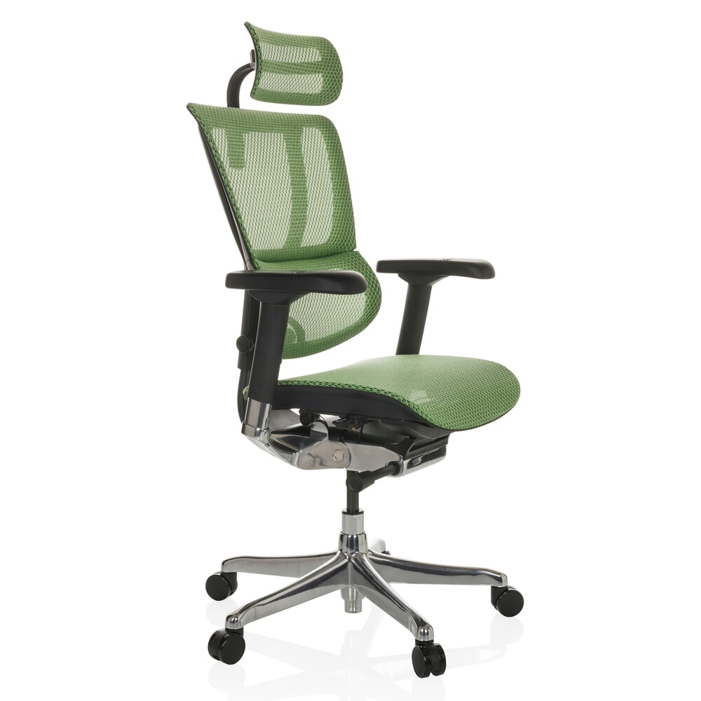 Produktabbildung Nr. 8: hjh OFFICE Chefsessel ERGOHUMAN SLIM GEN2, mit flexibler Rückenlehne, Tragkraft 150 kg, grün, Armlehne schwarz