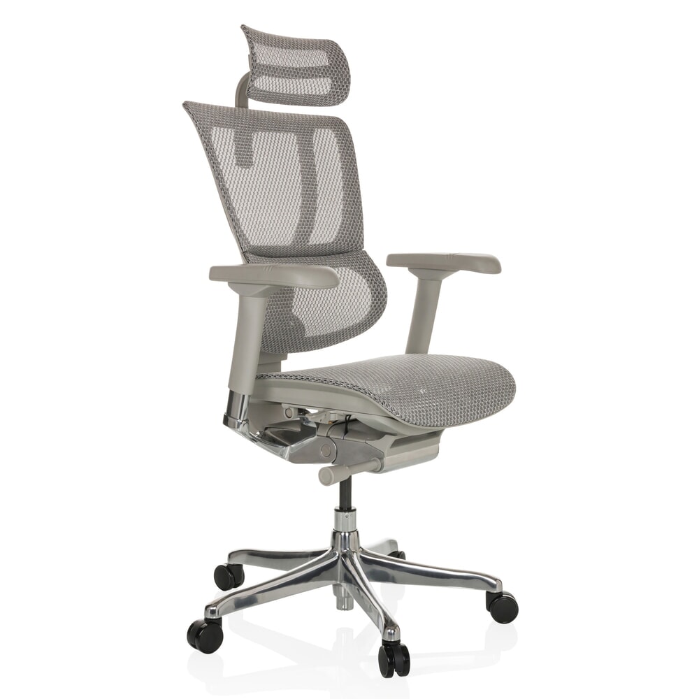 Produktabbildung Nr. 7: hjh OFFICE Chefsessel ERGOHUMAN SLIM G GEN2, mit flexibler Rückenlehne, Tragkraft 150 kg, hellgrau, Armlehne grau