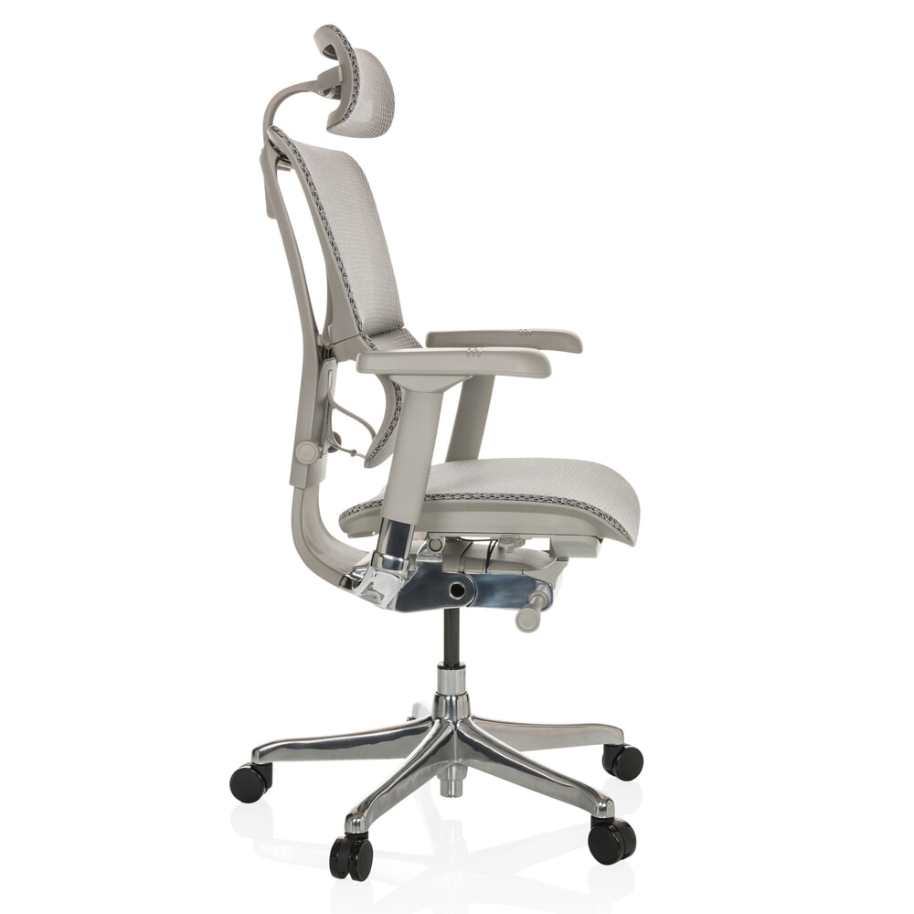 Produktabbildung Nr. 9: hjh OFFICE Chefsessel ERGOHUMAN SLIM G GEN2, mit flexibler Rückenlehne, Tragkraft 150 kg, hellgrau, Armlehne grau