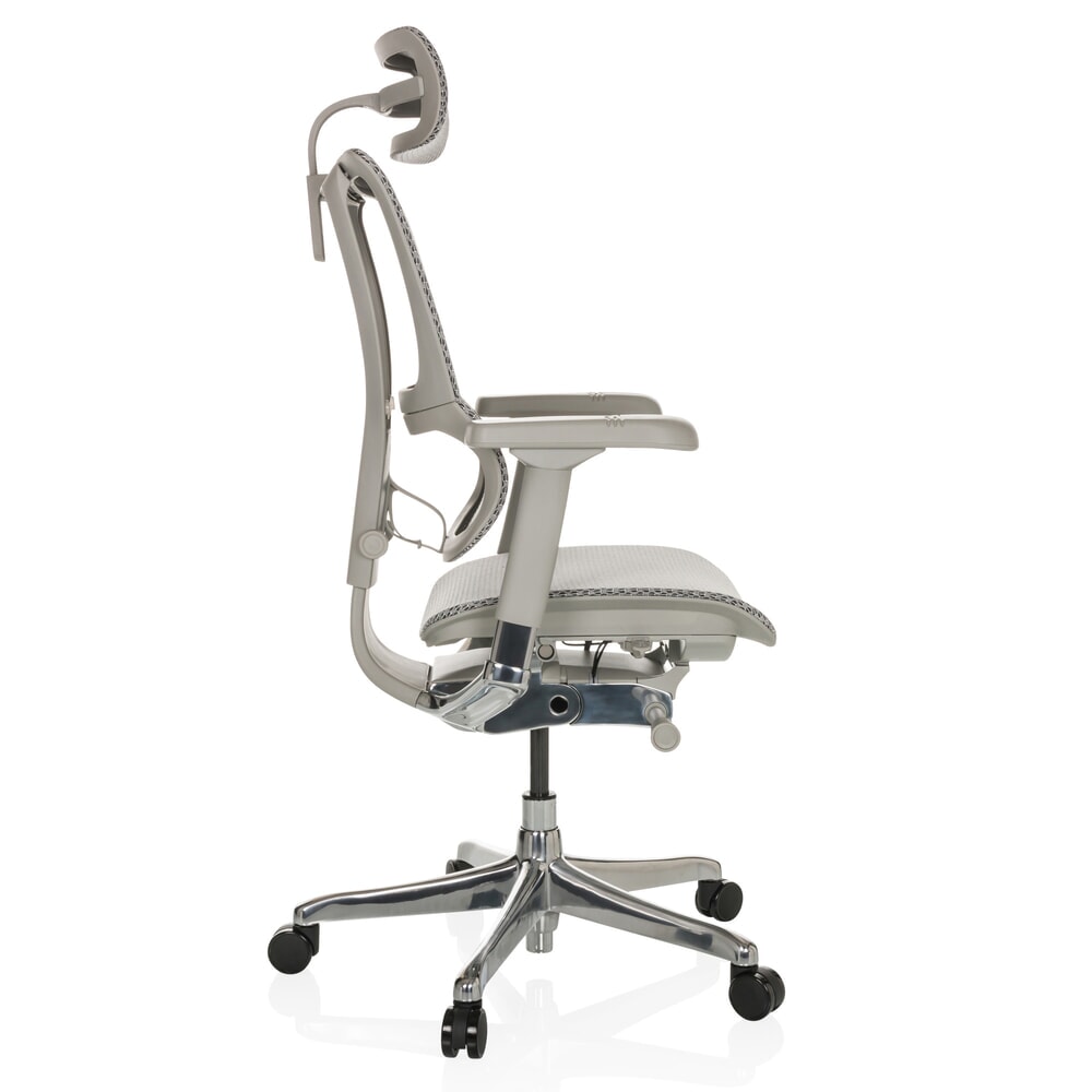 Produktabbildung Nr. 10: hjh OFFICE Chefsessel ERGOHUMAN SLIM G GEN2, mit flexibler Rückenlehne, Tragkraft 150 kg, hellgrau, Armlehne grau