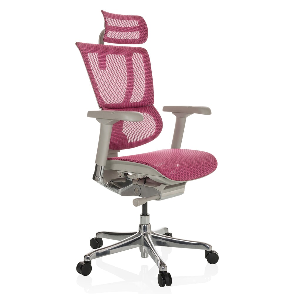 Produktabbildung Nr. 7: hjh OFFICE Chefsessel ERGOHUMAN SLIM G GEN2, mit flexibler Rückenlehne, Tragkraft 150 kg, rosa, Armlehne grau
