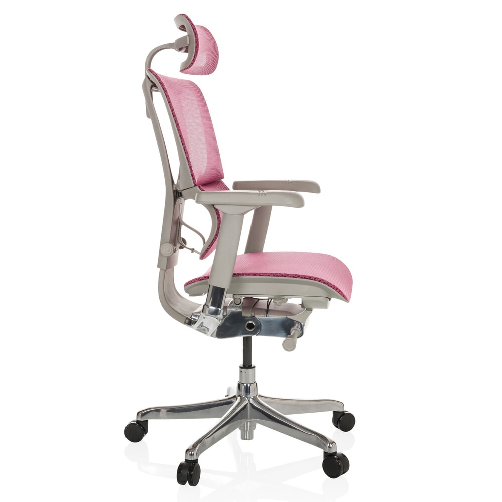 Produktabbildung Nr. 9: hjh OFFICE Chefsessel ERGOHUMAN SLIM G GEN2, mit flexibler Rückenlehne, Tragkraft 150 kg, rosa, Armlehne grau