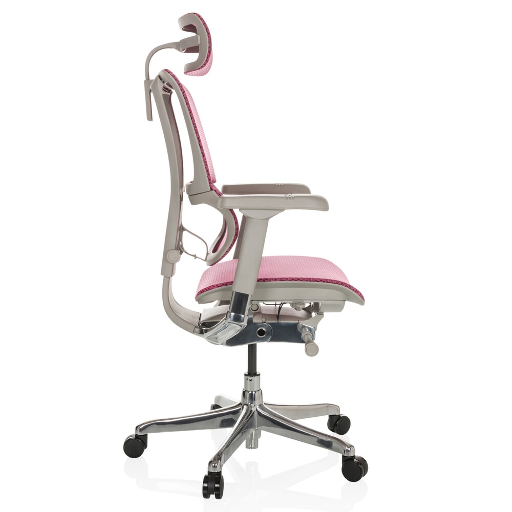 Produktabbildung Nr. 10: hjh OFFICE Chefsessel ERGOHUMAN SLIM G GEN2, mit flexibler Rückenlehne, Tragkraft 150 kg, rosa, Armlehne grau