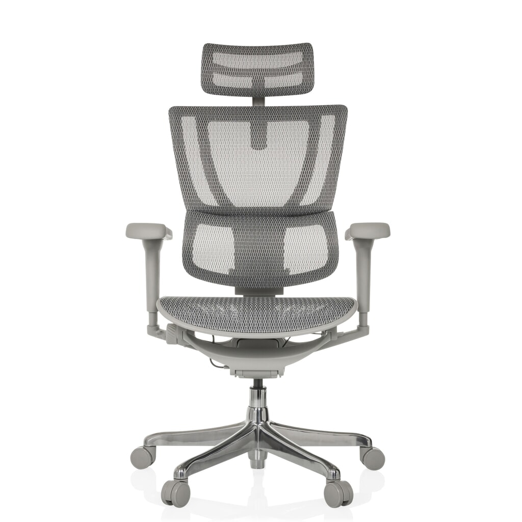 hjh OFFICE Chefsessel ERGOHUMAN SLIM ULTRA GEN2, mit flexibler Rückenlehne, Tragkraft 120 kg, Höhe 1160 - 1350 mm, Netzstoffsitz, grau Produktabbildung: hjh OFFICE Chefsessel ERGOHUMAN SLIM ULTRA GEN2, mit flexibler Rückenlehne, Tragkraft 120 kg, Höhe 1160 - 1350 mm, Netzstoffsitz, grau