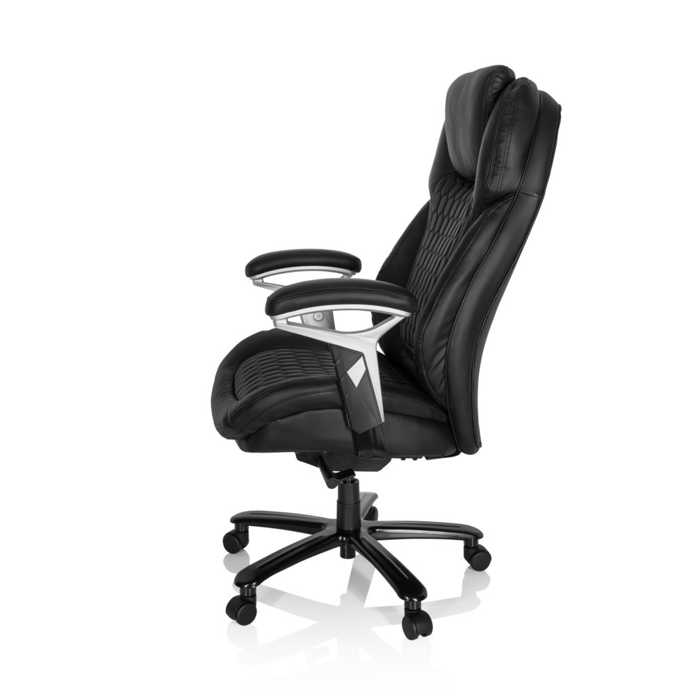 Produktabbildung Nr. 8: hjh OFFICE Chefsessel PULLMANN I Leder, schwarz