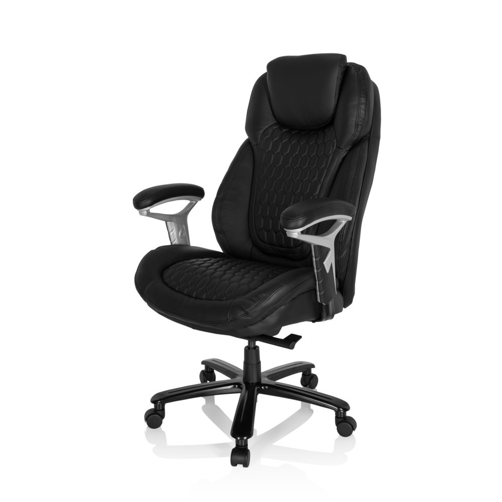 Produktabbildung Nr. 9: hjh OFFICE Chefsessel PULLMANN I Leder, schwarz