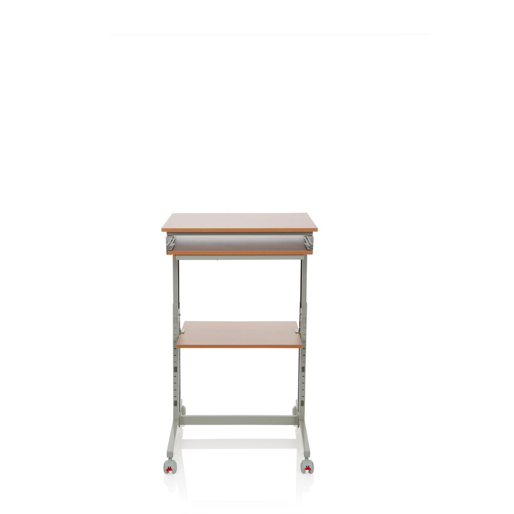 Produktabbildung: hjh OFFICE Computertisch / Schreibtisch WORKSTATION, grau / buche
