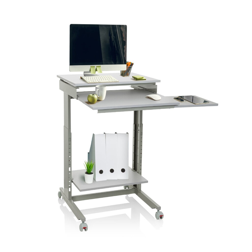 Produktabbildung Nr. 2: hjh OFFICE Computertisch / Schreibtisch WORKSTATION, grau