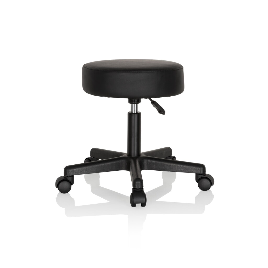 Produktabbildung Nr. 2: hjh OFFICE Ergonomischer Hocker / Drehhocker OPERATOR I Kunstleder, schwarz