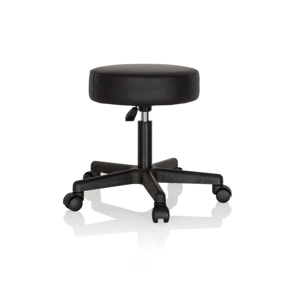 Produktabbildung Nr. 4: hjh OFFICE Hocker / Drehhocker OPERATOR I Kunstleder, schwarz