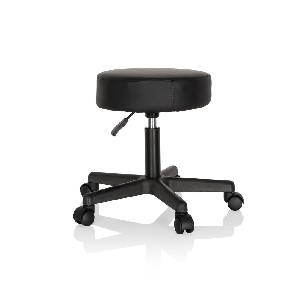 hjh OFFICE Ergonomischer Hocker / Drehhocker OPERATOR I Kunstleder, schwarz Produktabbildung Nr. 6: hjh OFFICE Ergonomischer Hocker / Drehhocker OPERATOR I Kunstleder, schwarz