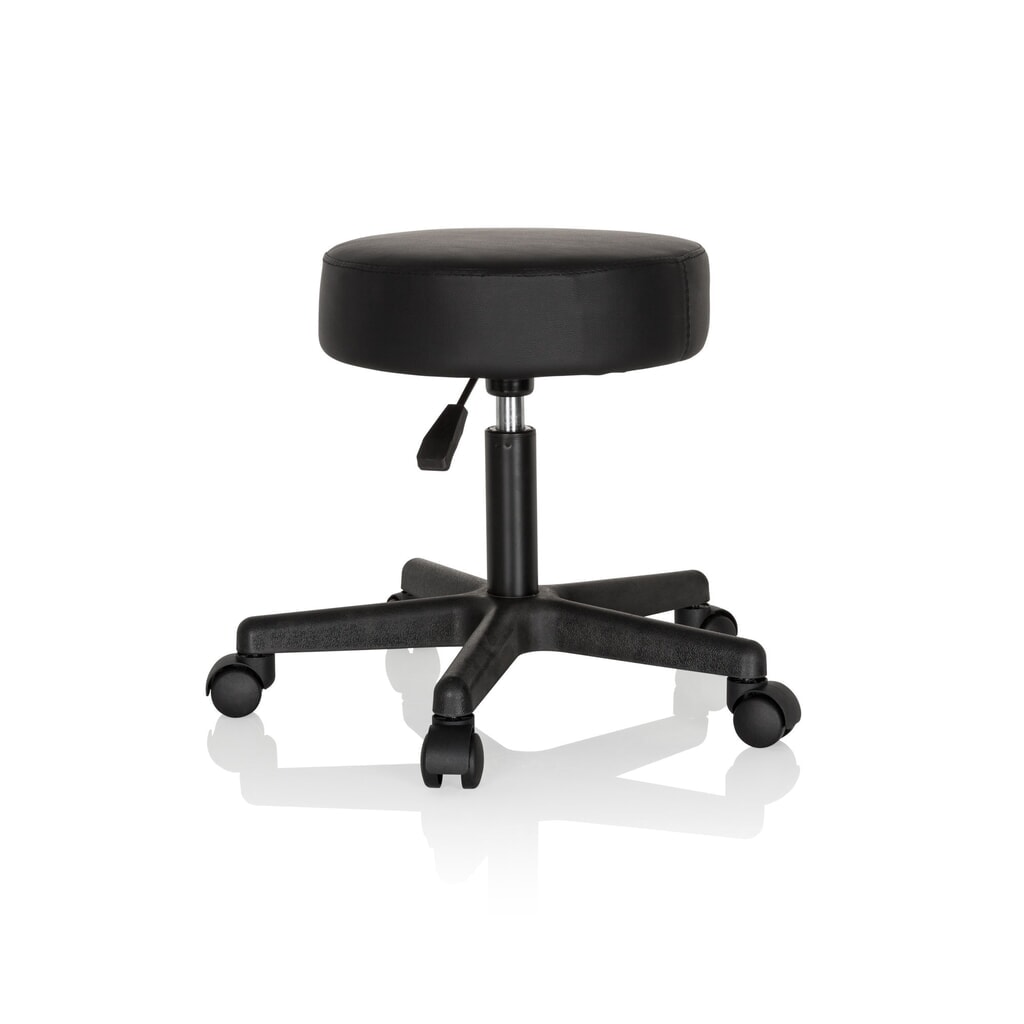 Produktabbildung Nr. 7: hjh OFFICE Ergonomischer Hocker / Drehhocker OPERATOR I Kunstleder, schwarz