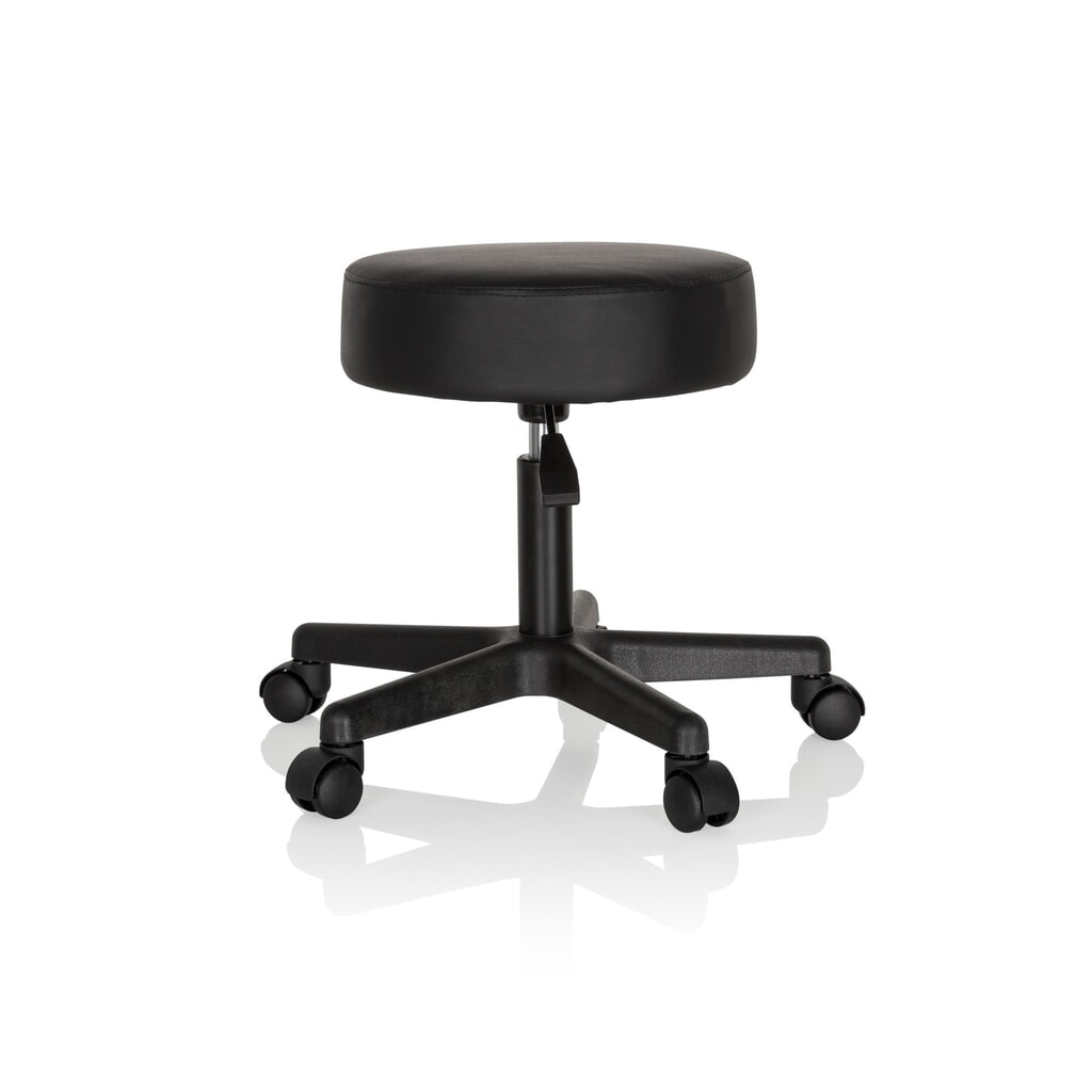 hjh OFFICE Ergonomischer Hocker / Drehhocker OPERATOR I Kunstleder, schwarz Produktabbildung Nr. 8: hjh OFFICE Ergonomischer Hocker / Drehhocker OPERATOR I Kunstleder, schwarz