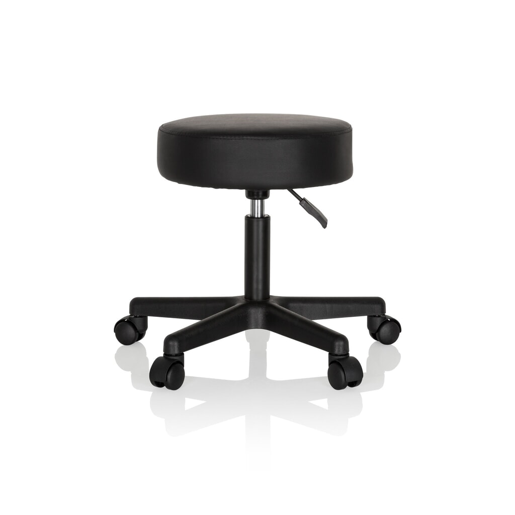 hjh OFFICE Ergonomischer Hocker / Drehhocker OPERATOR I Kunstleder, schwarz Produktabbildung: hjh OFFICE Ergonomischer Hocker / Drehhocker OPERATOR I Kunstleder, schwarz