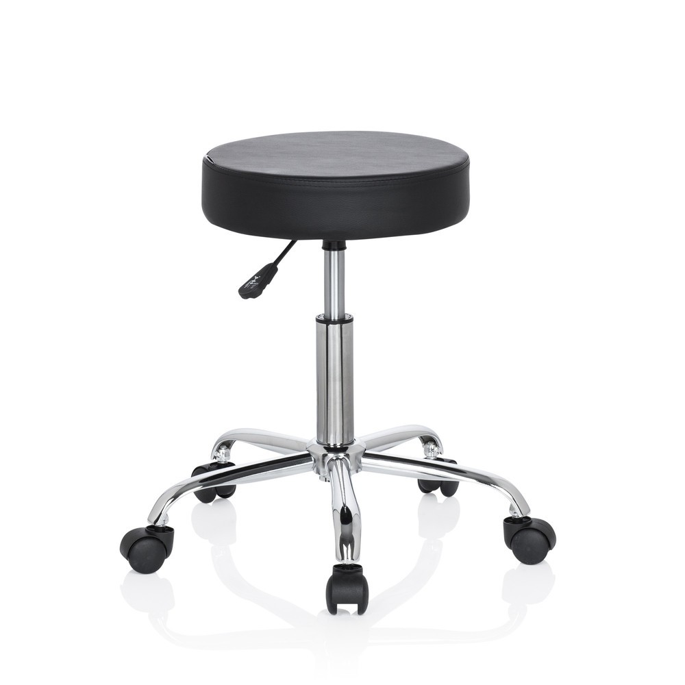 Produktabbildung Nr. 2: hjh OFFICE Hocker / Drehhocker OPERATOR II Kunstleder, schwarz