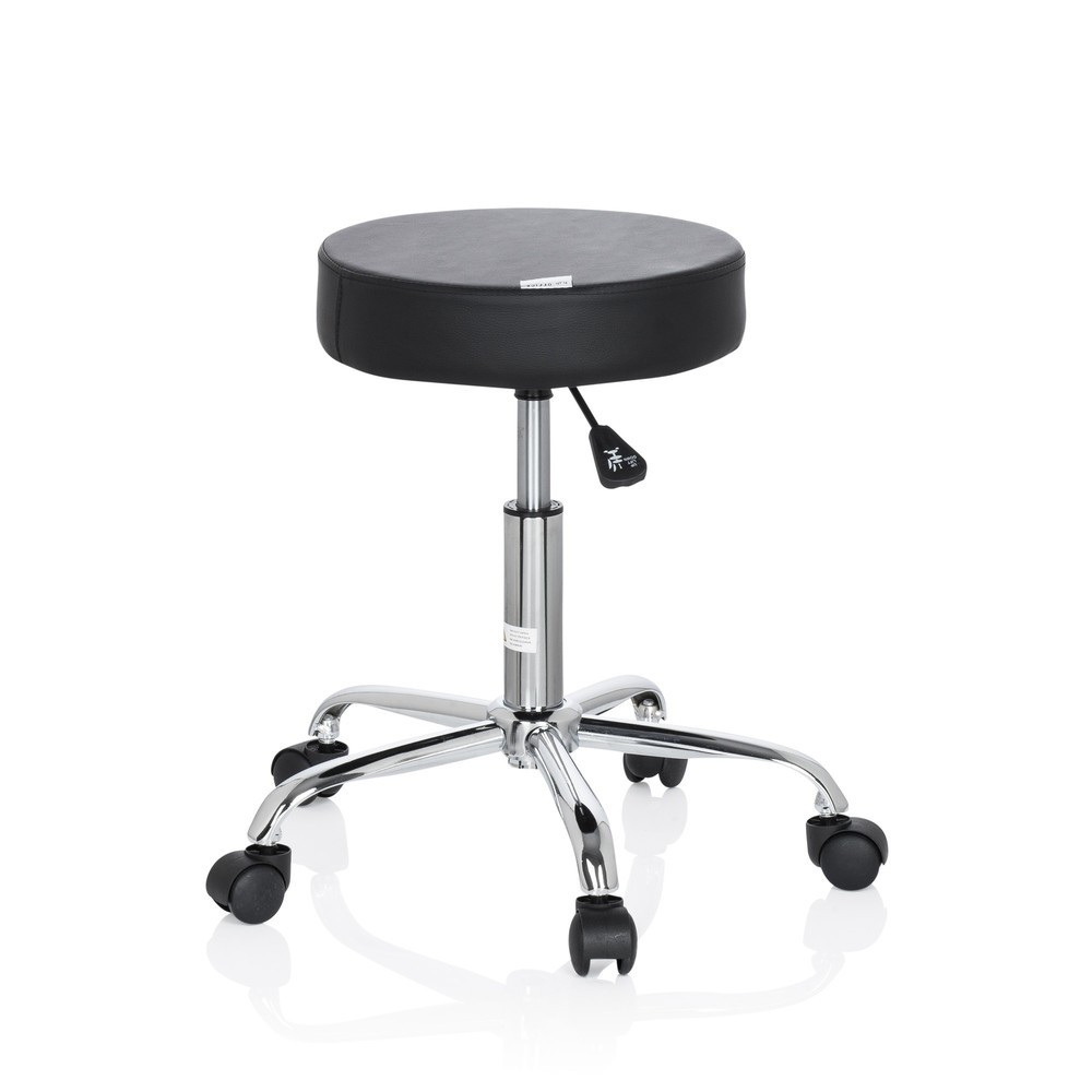 Produktabbildung Nr. 4: hjh OFFICE Hocker / Drehhocker OPERATOR II Kunstleder, schwarz