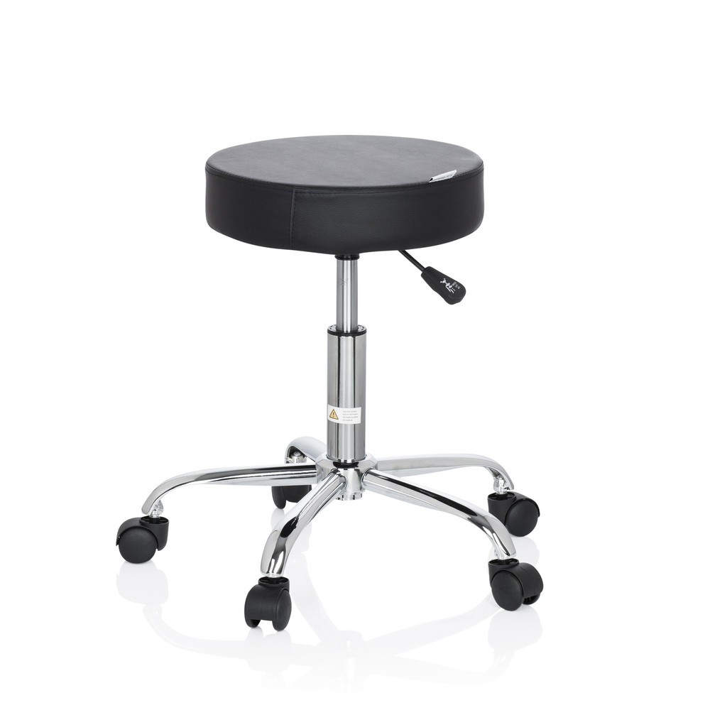 Produktabbildung Nr. 5: hjh OFFICE Hocker / Drehhocker OPERATOR II Kunstleder, schwarz