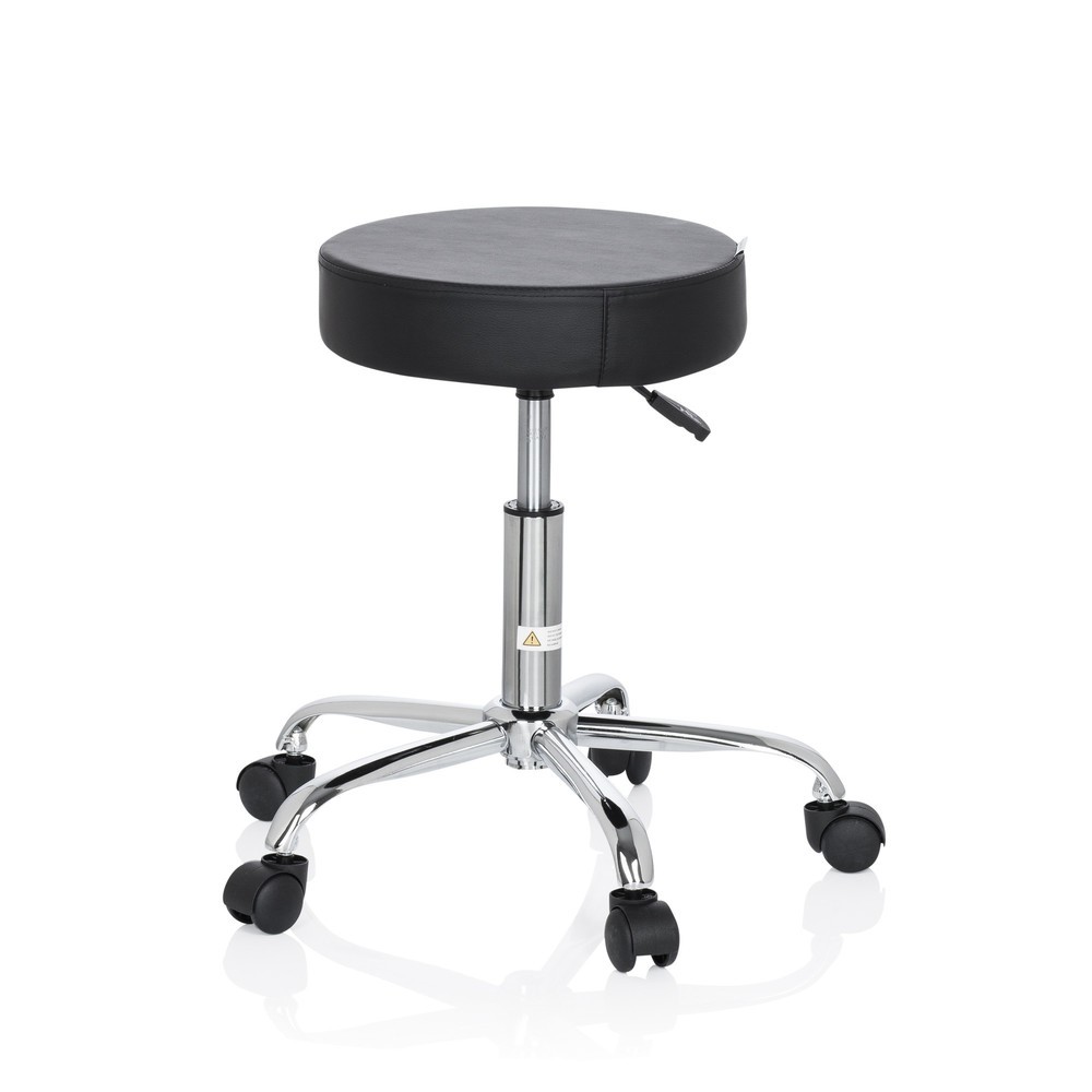 Produktabbildung Nr. 6: hjh OFFICE Hocker / Drehhocker OPERATOR II Kunstleder, schwarz