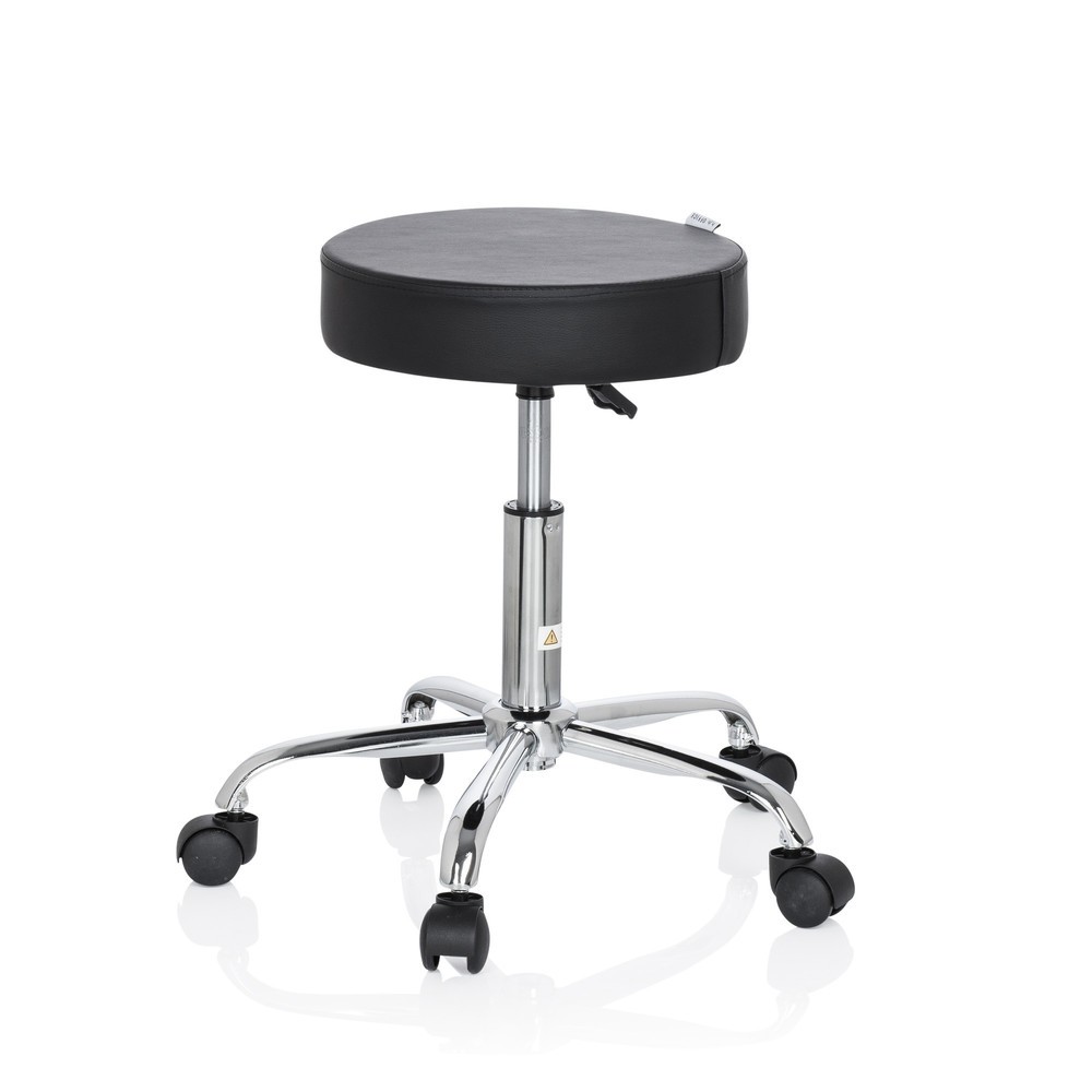 Produktabbildung Nr. 7: hjh OFFICE Hocker / Drehhocker OPERATOR II Kunstleder, schwarz