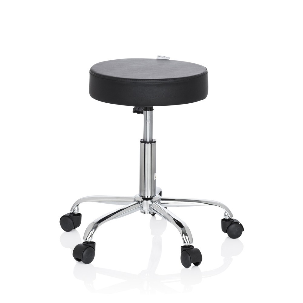 Produktabbildung Nr. 8: hjh OFFICE Hocker / Drehhocker OPERATOR II Kunstleder, schwarz