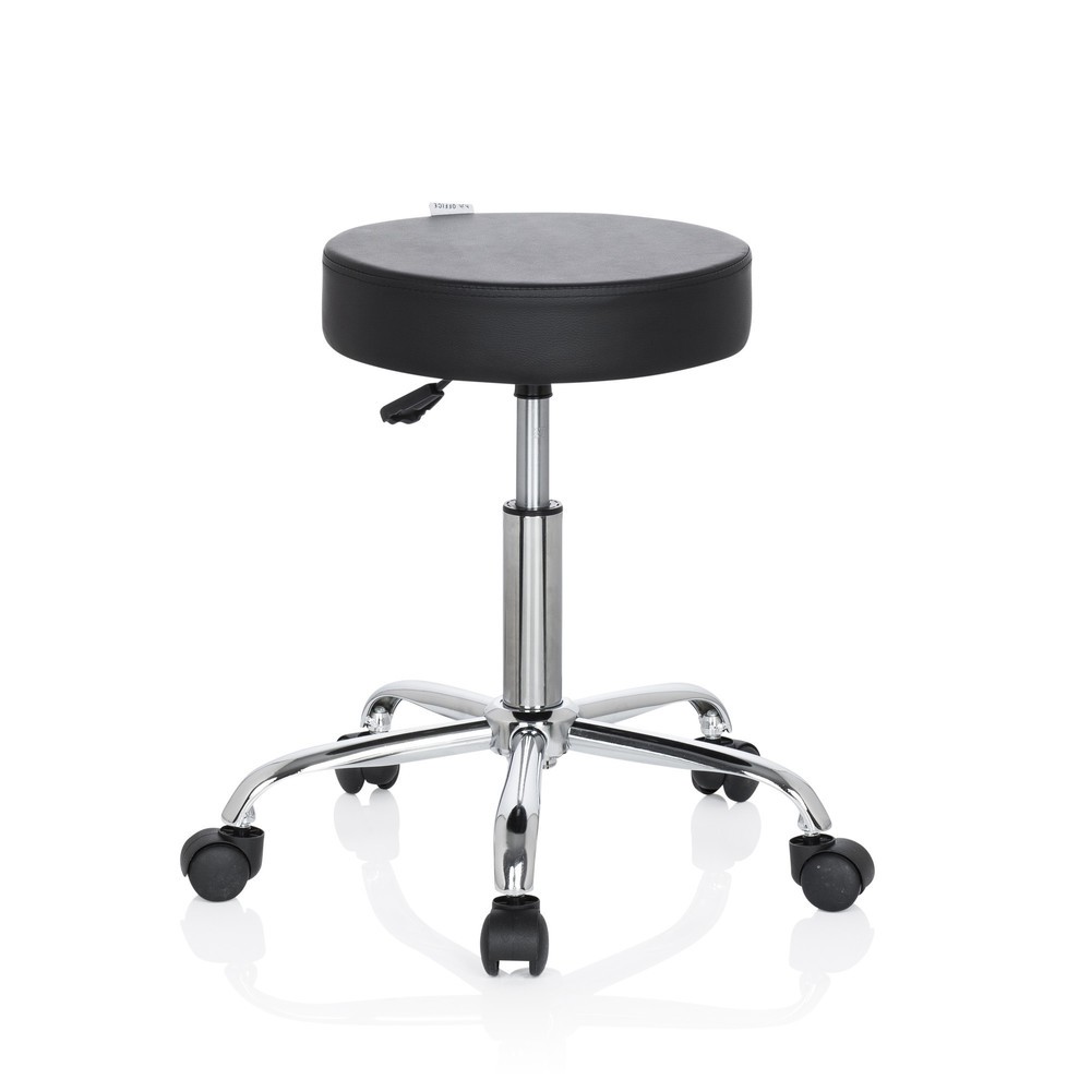 Produktabbildung Nr. 9: hjh OFFICE Hocker / Drehhocker OPERATOR II Kunstleder, schwarz