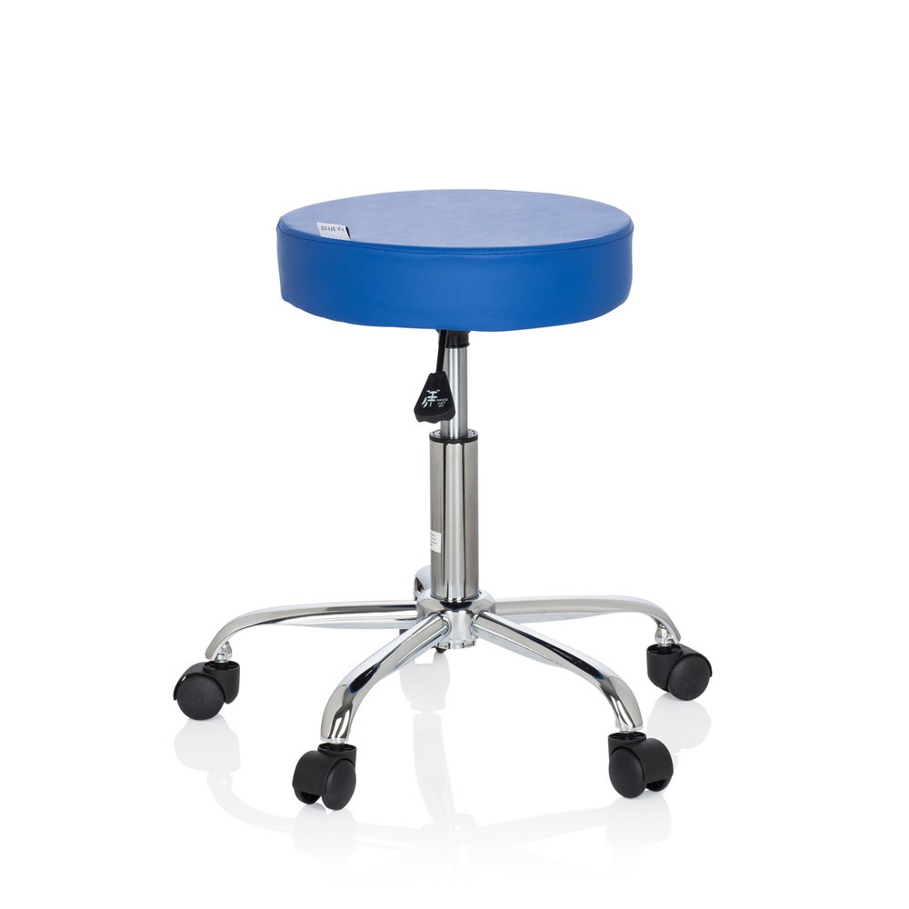 Produktabbildung Nr. 3: hjh OFFICE Hocker / Drehhocker OPERATOR II Kunstleder, blau