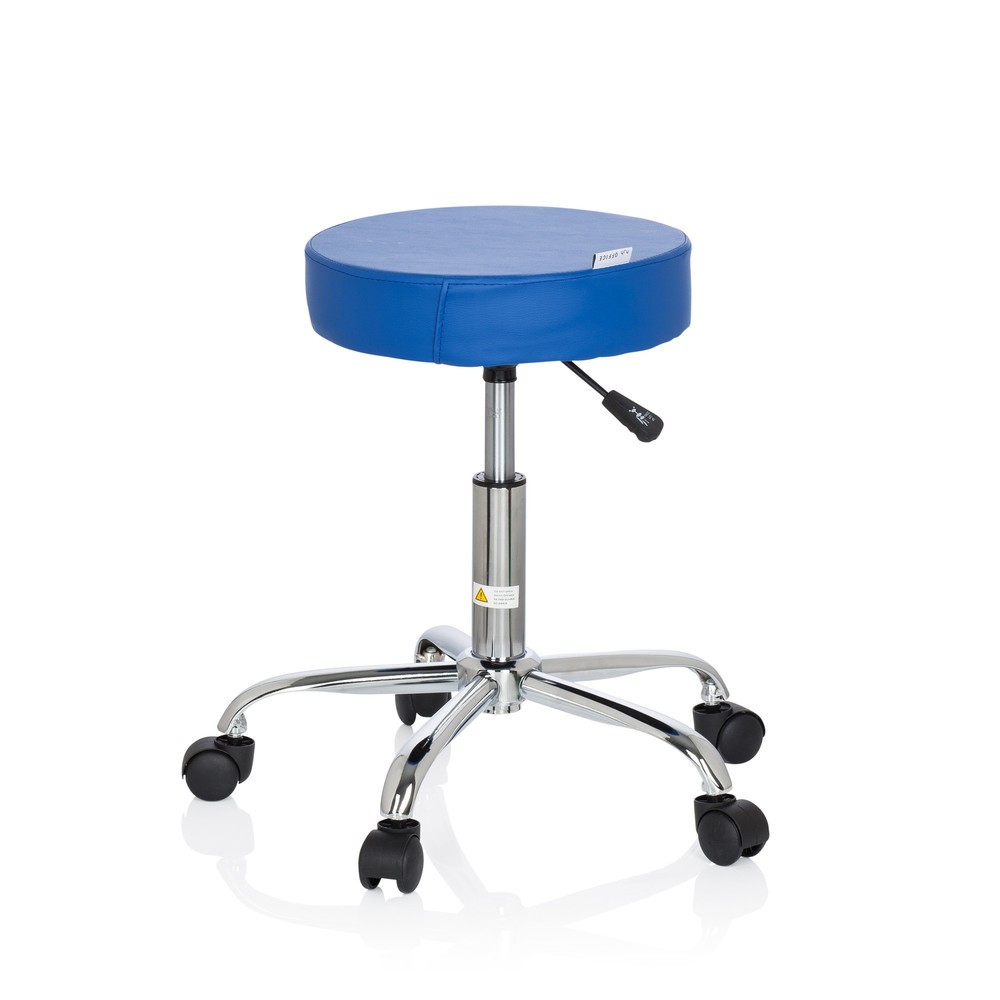 Produktabbildung Nr. 5: hjh OFFICE Hocker / Drehhocker OPERATOR II Kunstleder, blau
