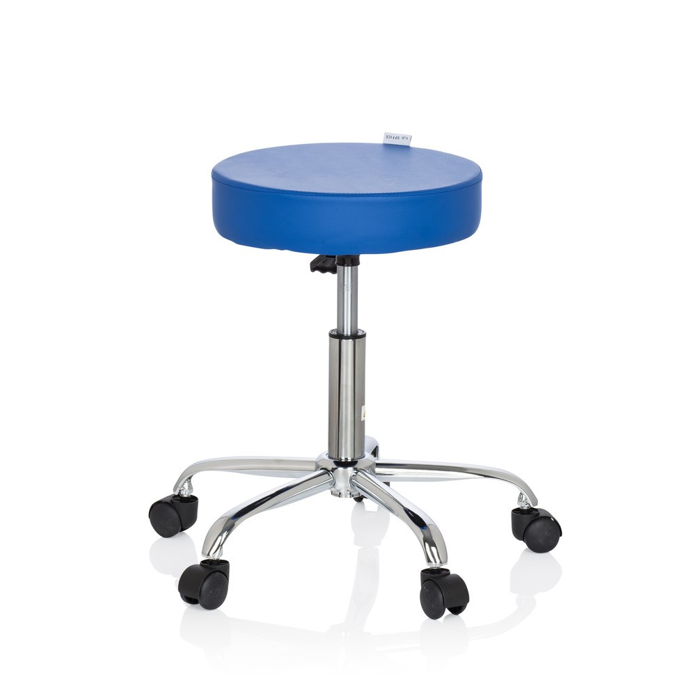 Produktabbildung Nr. 8: hjh OFFICE Hocker / Drehhocker OPERATOR II Kunstleder, blau