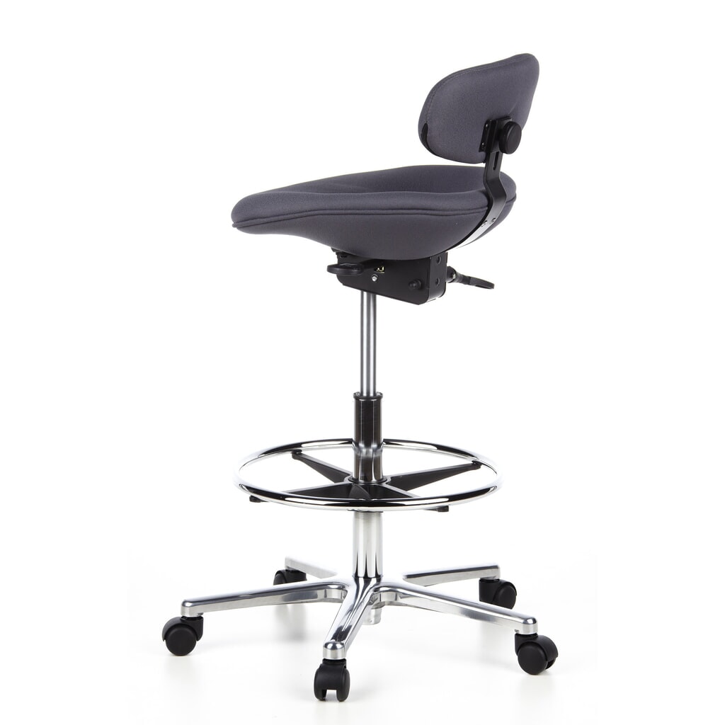 Produktabbildung Nr. 9: hjh OFFICE Hocker / Drehhocker WORK MF Stoff, anthrazit