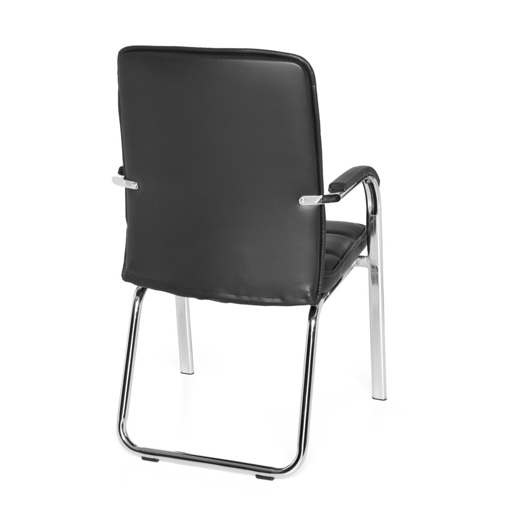 Produktabbildung Nr. 6: hjh OFFICE Konferenzstuhl / Besucherstuhl / BORNE V PU, schwarz