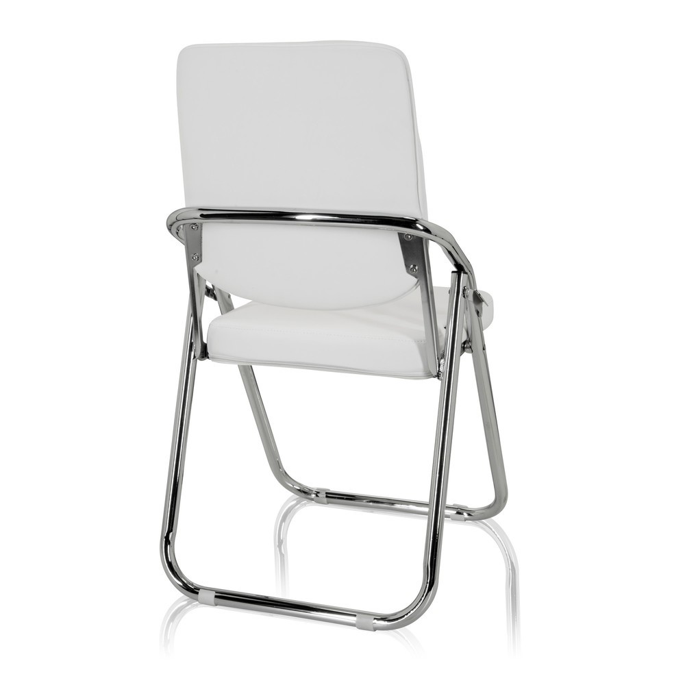 Produktabbildung Nr. 8: hjh OFFICE Konferenzstuhl / Besucherstuhl / ESTO PU, weiß