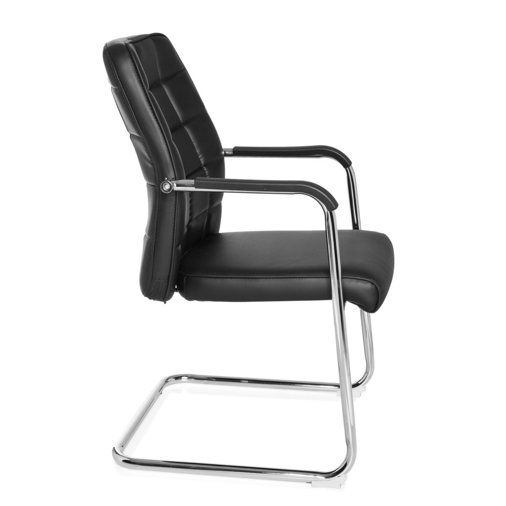 Produktabbildung Nr. 3: hjh OFFICE Konferenzstuhl / Freischwinger / FLEXO V PU, schwarz