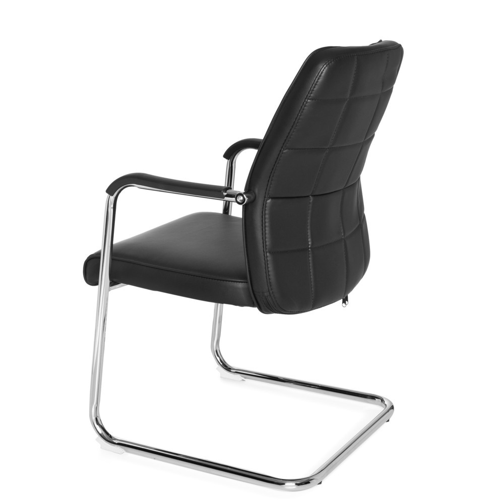 Produktabbildung Nr. 8: hjh OFFICE Konferenzstuhl / Freischwinger / FLEXO V PU, schwarz