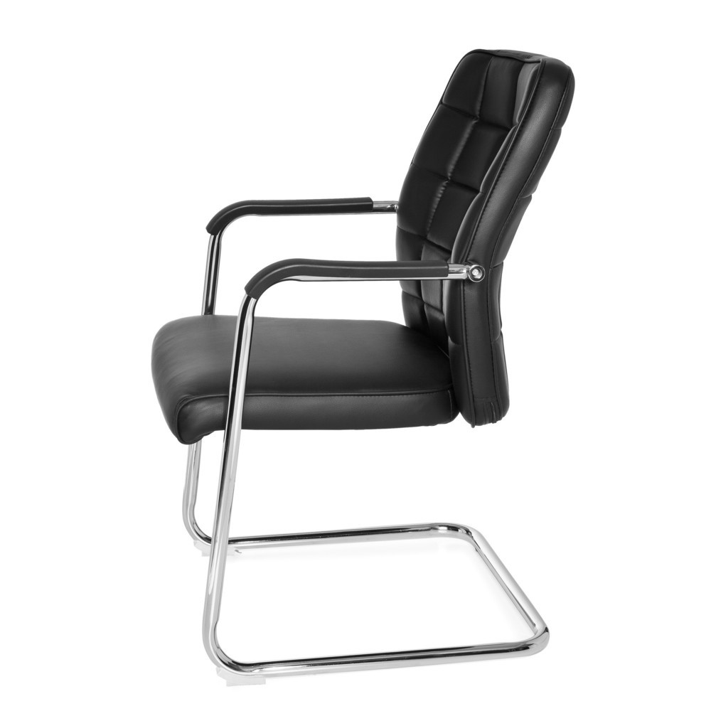 Produktabbildung Nr. 9: hjh OFFICE Konferenzstuhl / Freischwinger / FLEXO V PU, schwarz