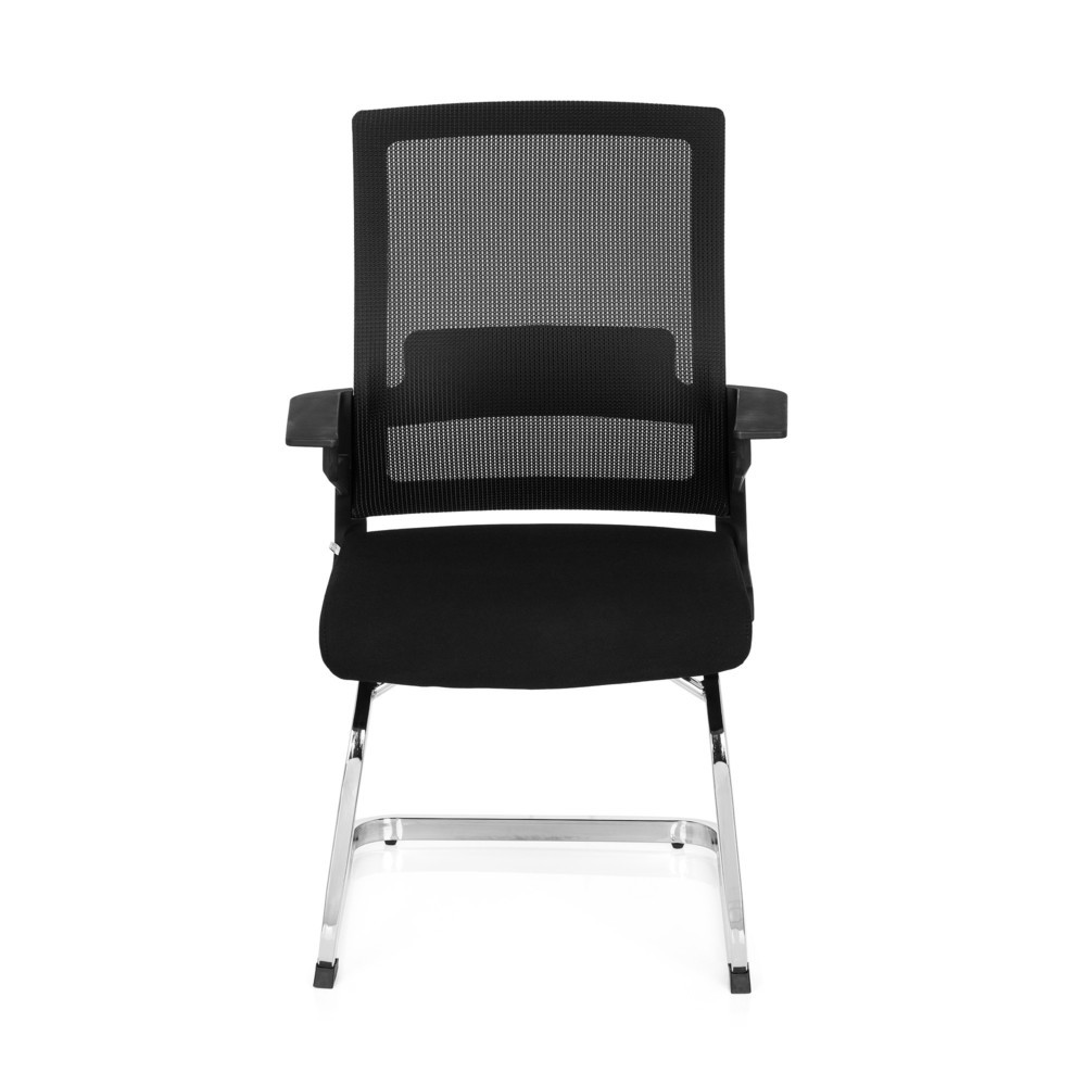Produktabbildung: hjh OFFICE Konferenzstuhl / Freischwinger / INVENTOR V Stoff, schwarz