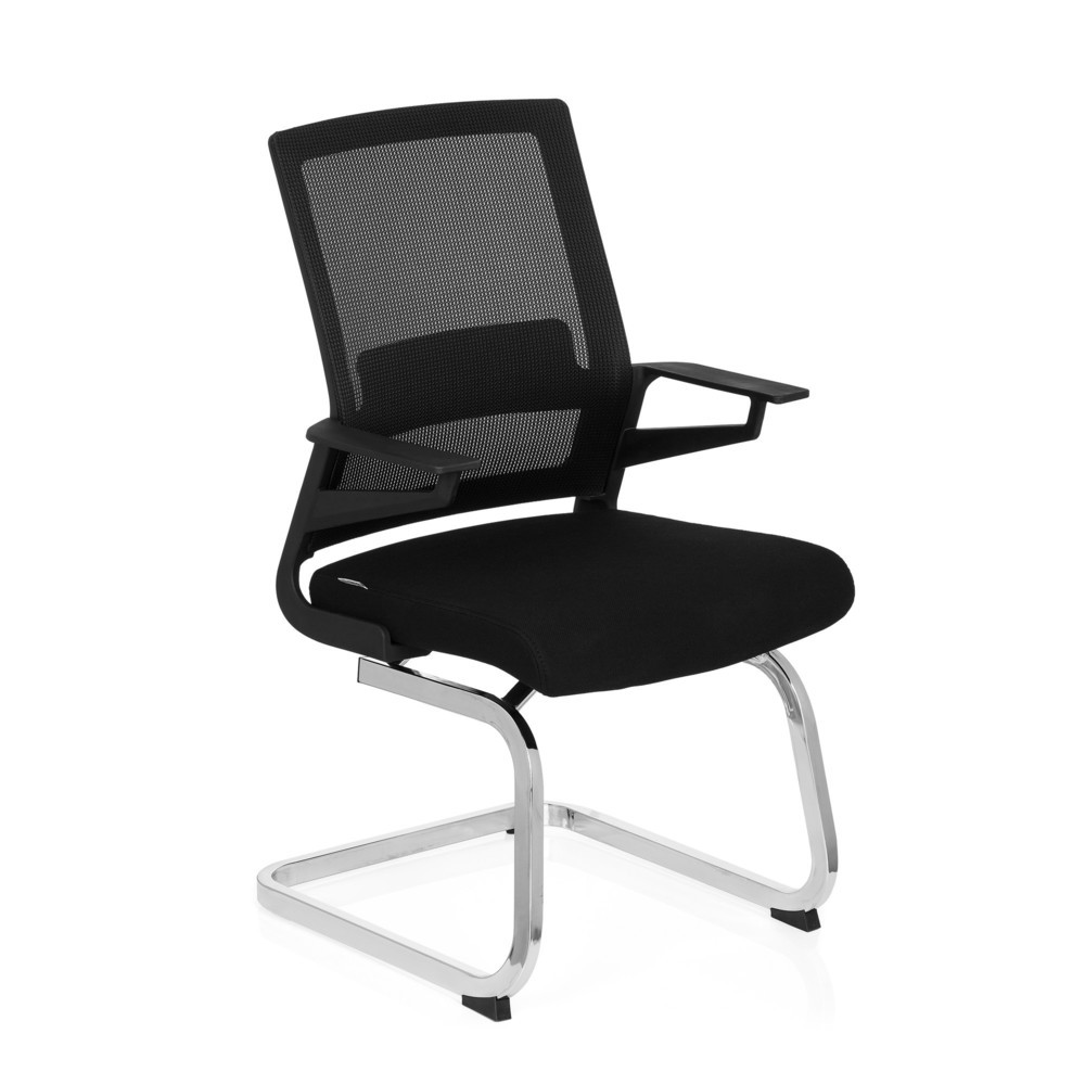 Produktabbildung Nr. 4: hjh OFFICE Konferenzstuhl / Freischwinger / INVENTOR V Stoff, schwarz