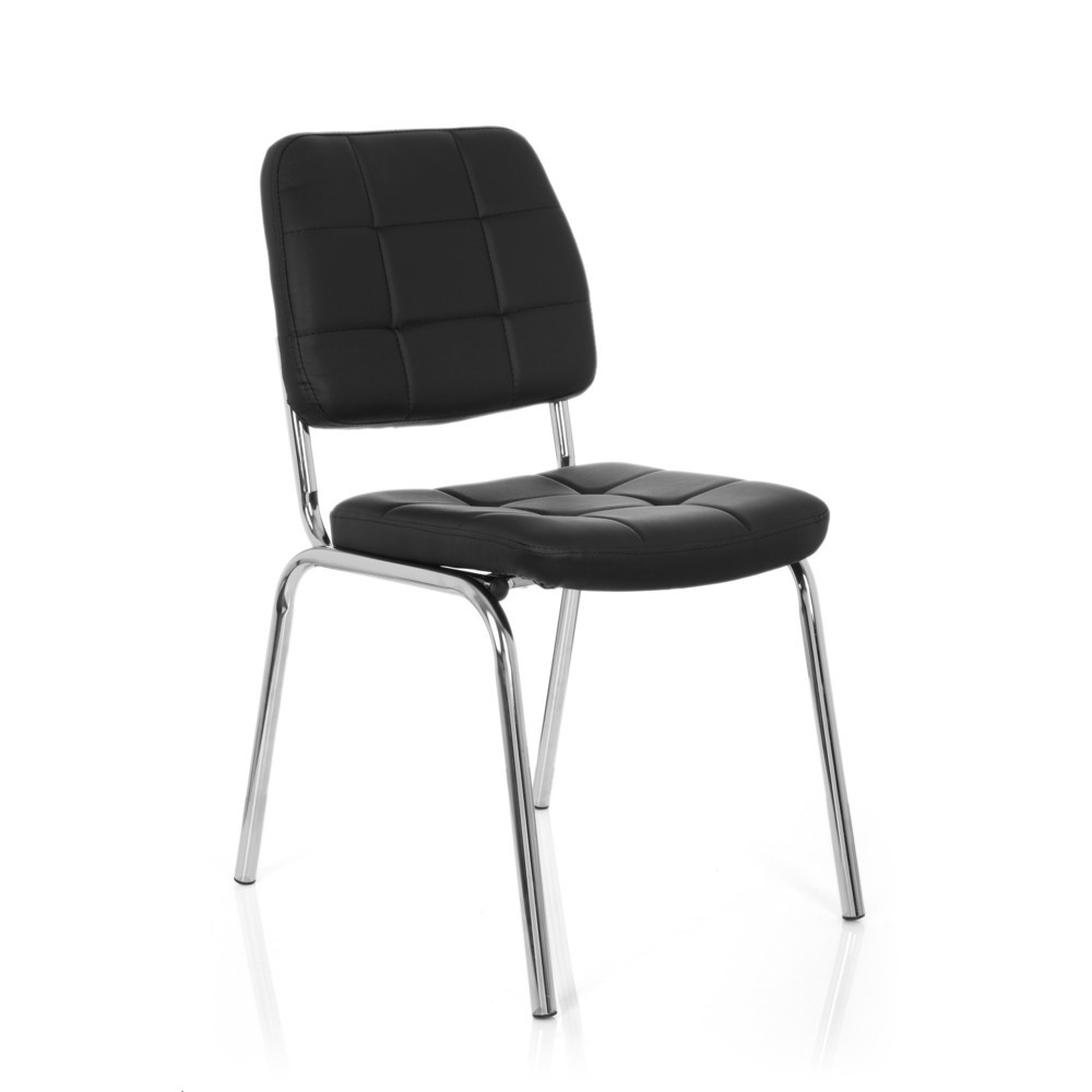 Produktabbildung Nr. 2: hjh OFFICE Konferenzstuhl / Besucherstuhl / PICENO V PU, schwarz