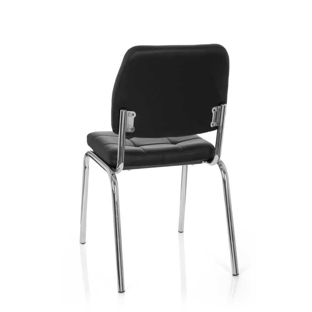 Produktabbildung Nr. 7: hjh OFFICE Konferenzstuhl / Besucherstuhl / PICENO V PU, schwarz