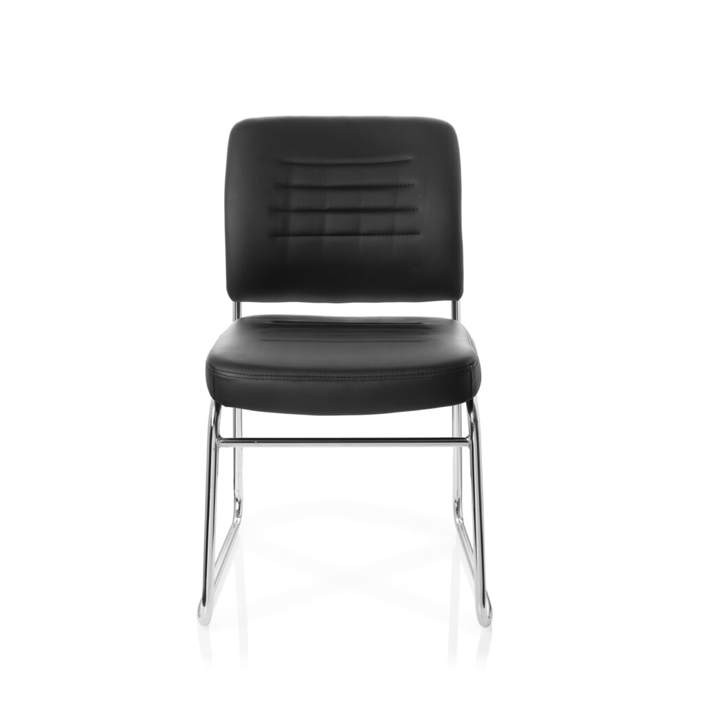 Produktabbildung Nr. 1: hjh OFFICE Konferenzstuhl / Besucherstuhl / TONSO V Kunstleder, schwarz