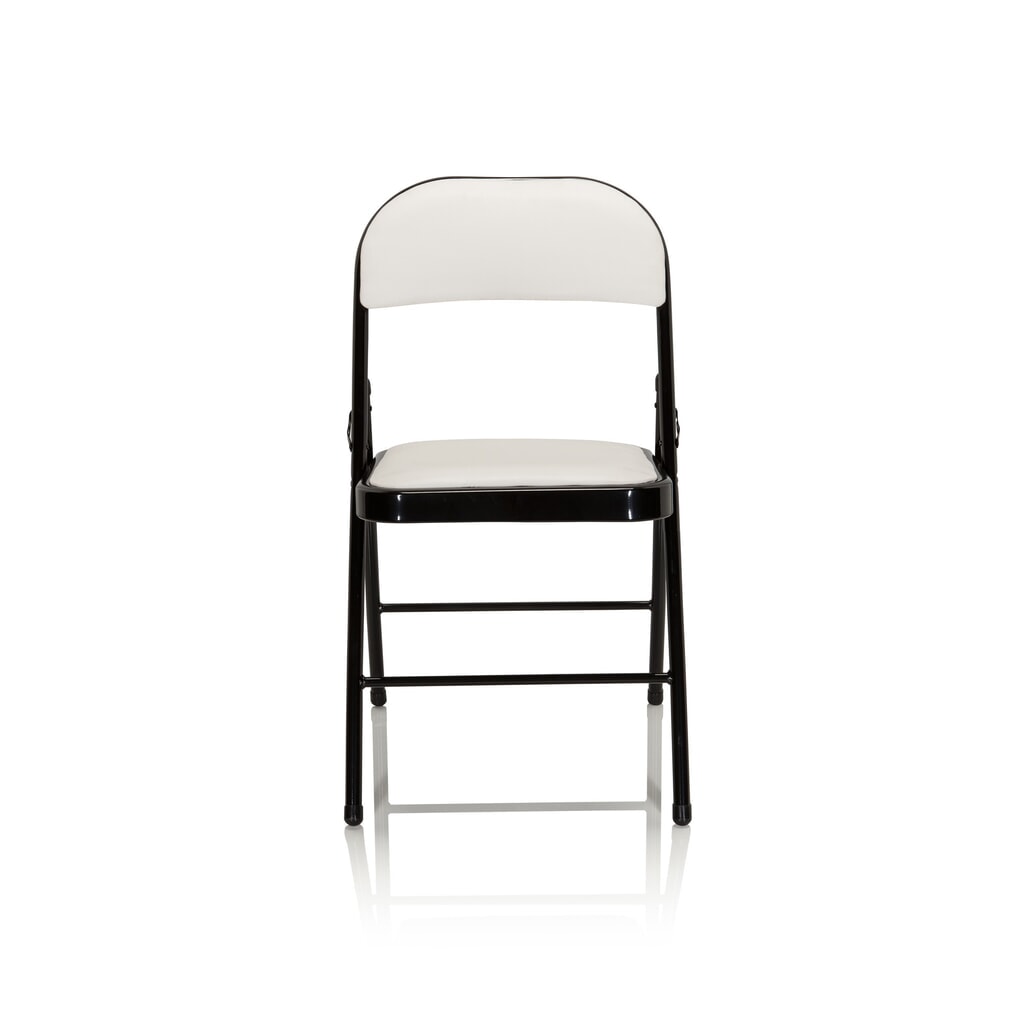 Produktabbildung: hjh OFFICE Konferenzstuhl / Besucherstuhl / Klappstuhl TUDELA PU, weiß