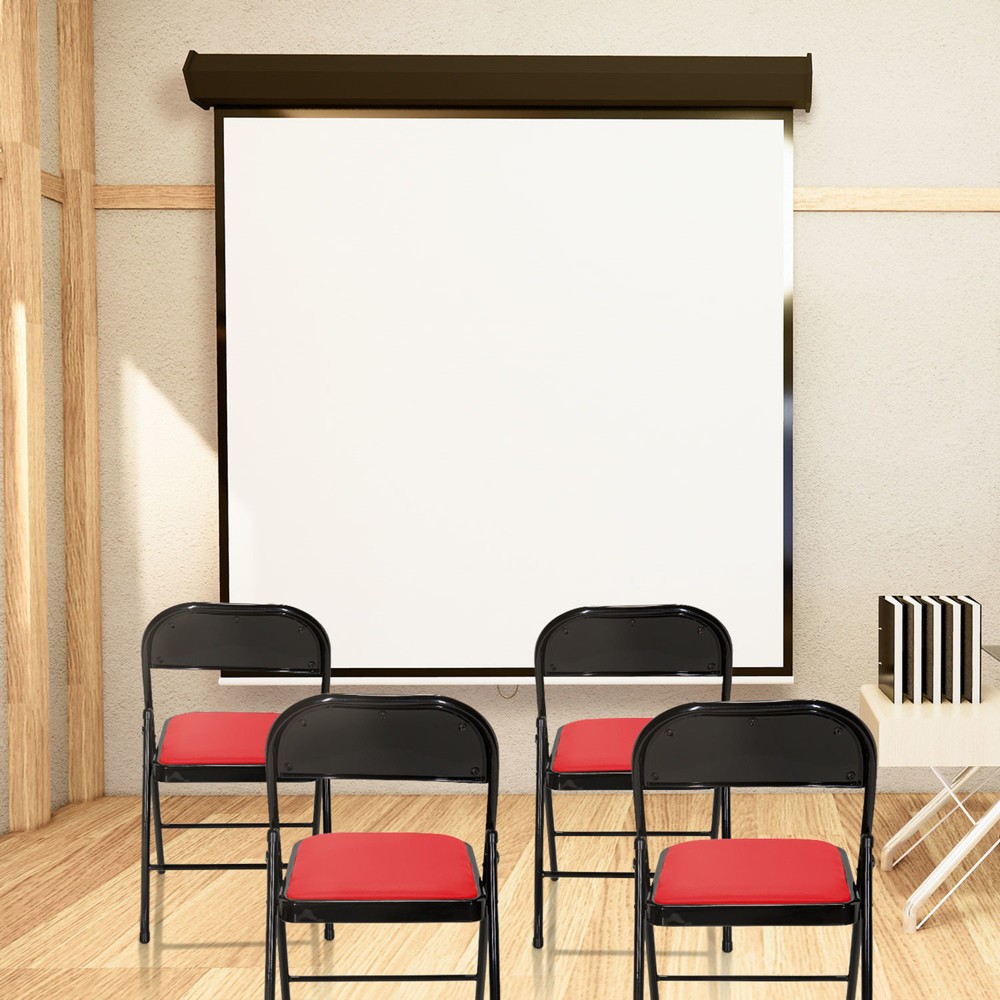 Produktabbildung Nr. 8: hjh OFFICE Konferenzstuhl / Besucherstuhl / Klappstuhl TUDELA PU, rot