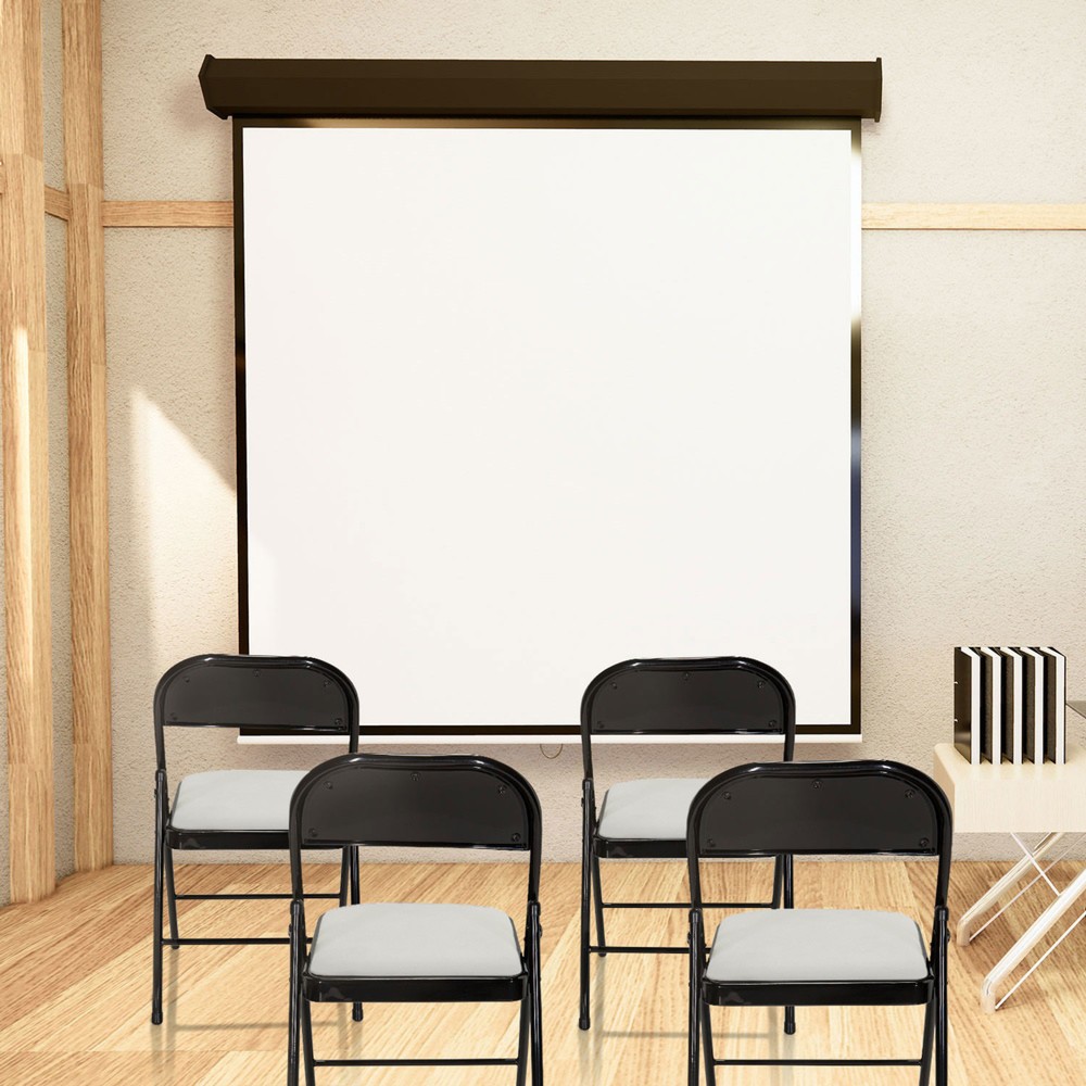 Produktabbildung Nr. 7: hjh OFFICE Konferenzstuhl / Besucherstuhl / Klappstuhl TUDELA I Samt, weiß