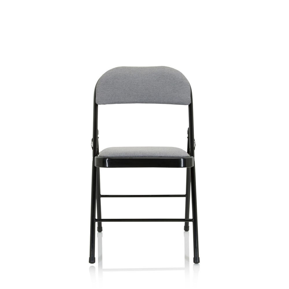 Produktabbildung: hjh OFFICE Konferenzstuhl / Besucherstuhl / Klappstuhl TUDELA II Stoff, hellgrau