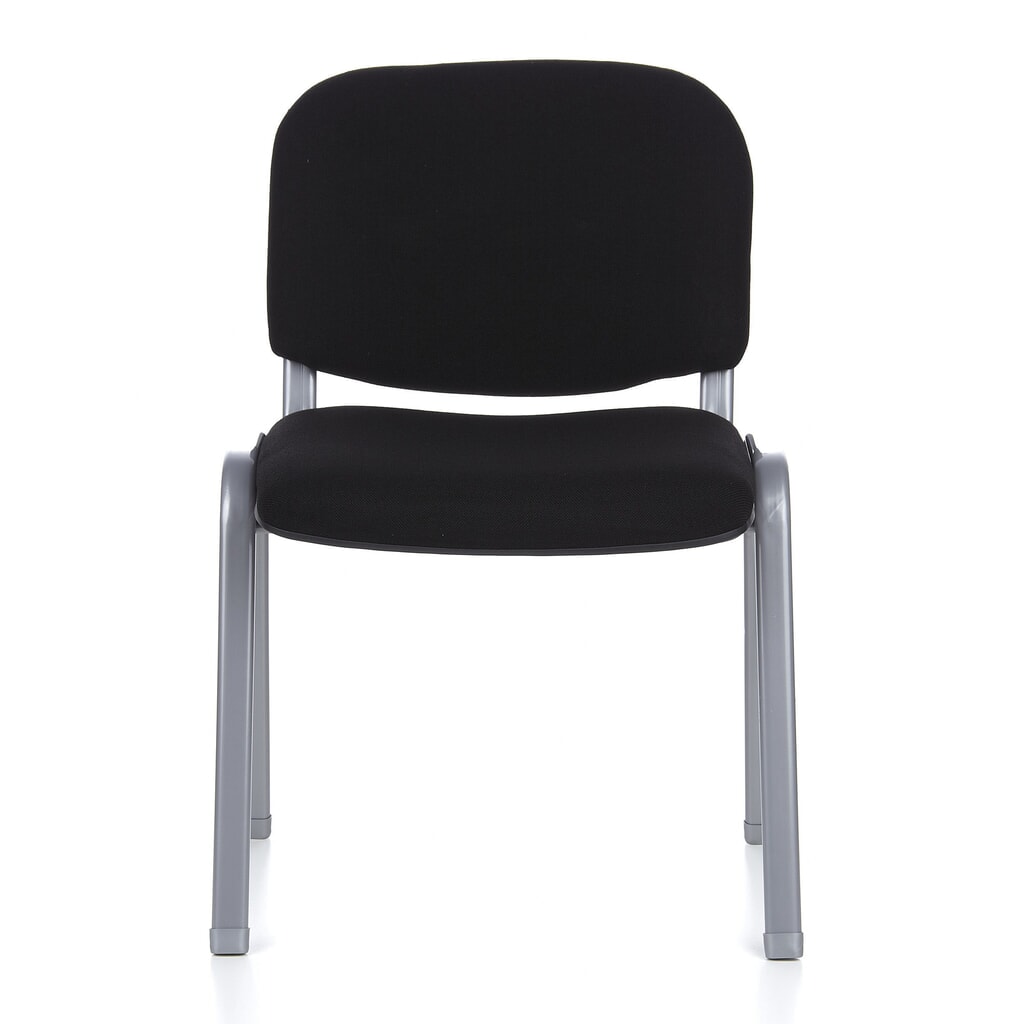 Produktabbildung: hjh OFFICE Konferenzstuhl / Besucherstuhl / XT 600, schwarz/silber