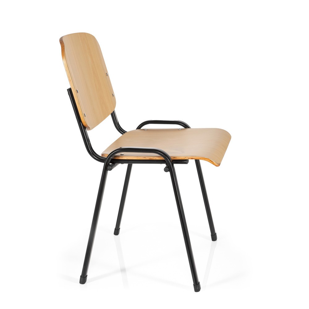 Produktabbildung Nr. 3: hjh OFFICE Konferenzstuhl / Besucherstuhl / XT 600, schwarz/buche