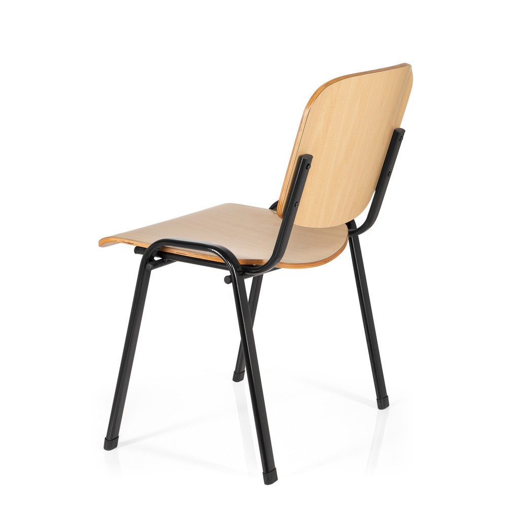 Produktabbildung Nr. 8: hjh OFFICE Konferenzstuhl / Besucherstuhl / XT 600, schwarz/buche